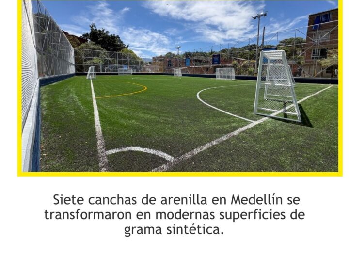 Siete canchas de Medellín pasan de arenilla a sintética