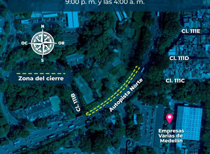 Cierres viales en Medellín este fin de semana