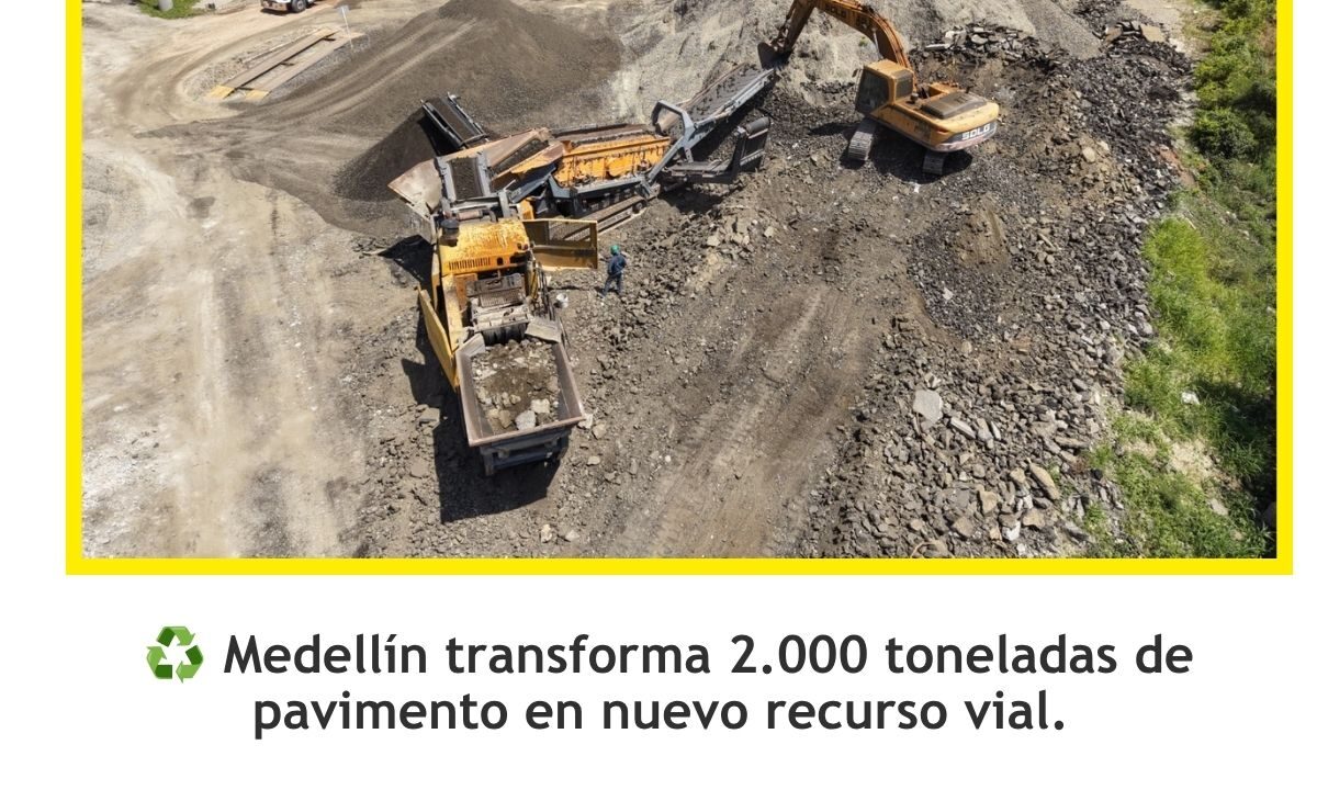 Medellín reutiliza pavimento y reduce impacto ambiental