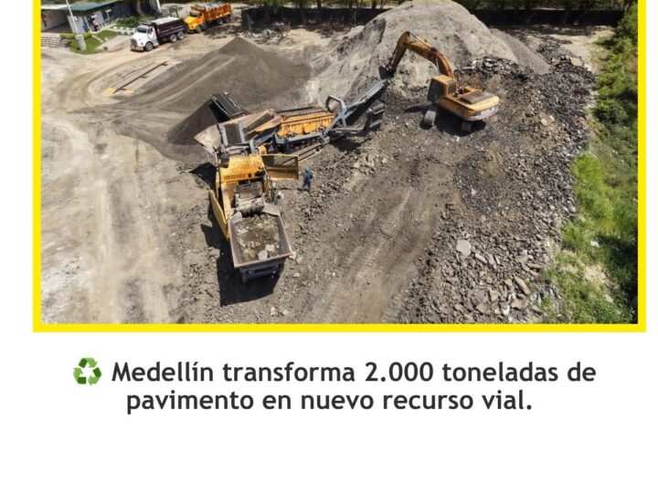 Medellín reutiliza pavimento y reduce impacto ambiental