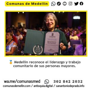 Reconocen a personas mayores por su liderazgo en Medellín