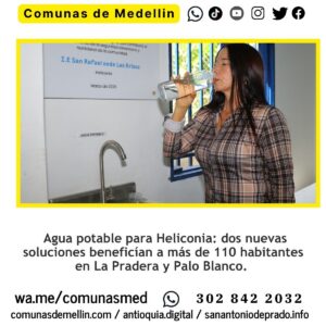 Agua potable para familias en Heliconia, Antioquia