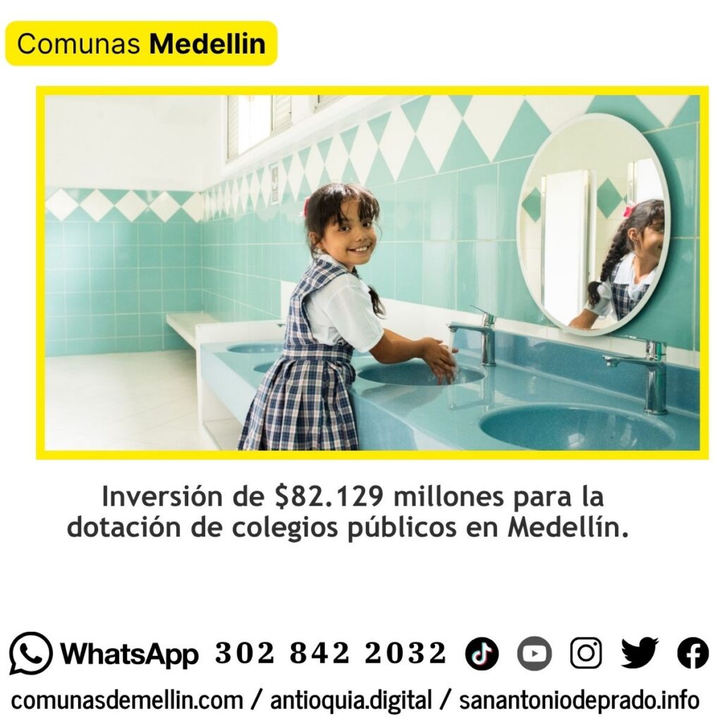 Medellín renueva baños en más de 200 colegios públicos
