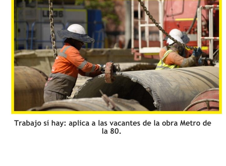 El Metro de la 80 genera 1.000 empleos en Medellín