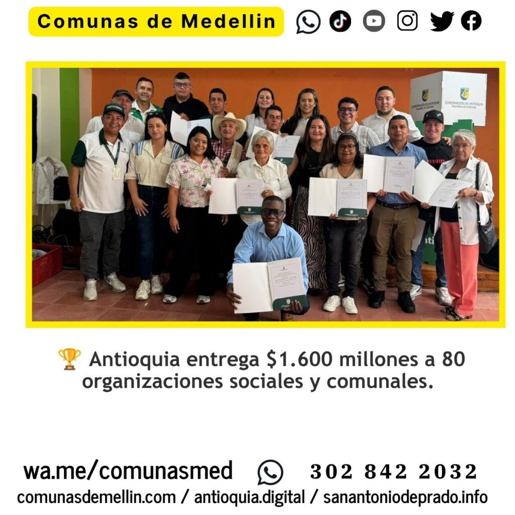 Antioquia premia el trabajo de organizaciones sociales
