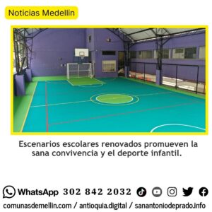 Medellín renueva más de 80 placas polideportivas