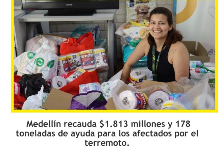 Medellín recauda $1.813 millones por terremoto