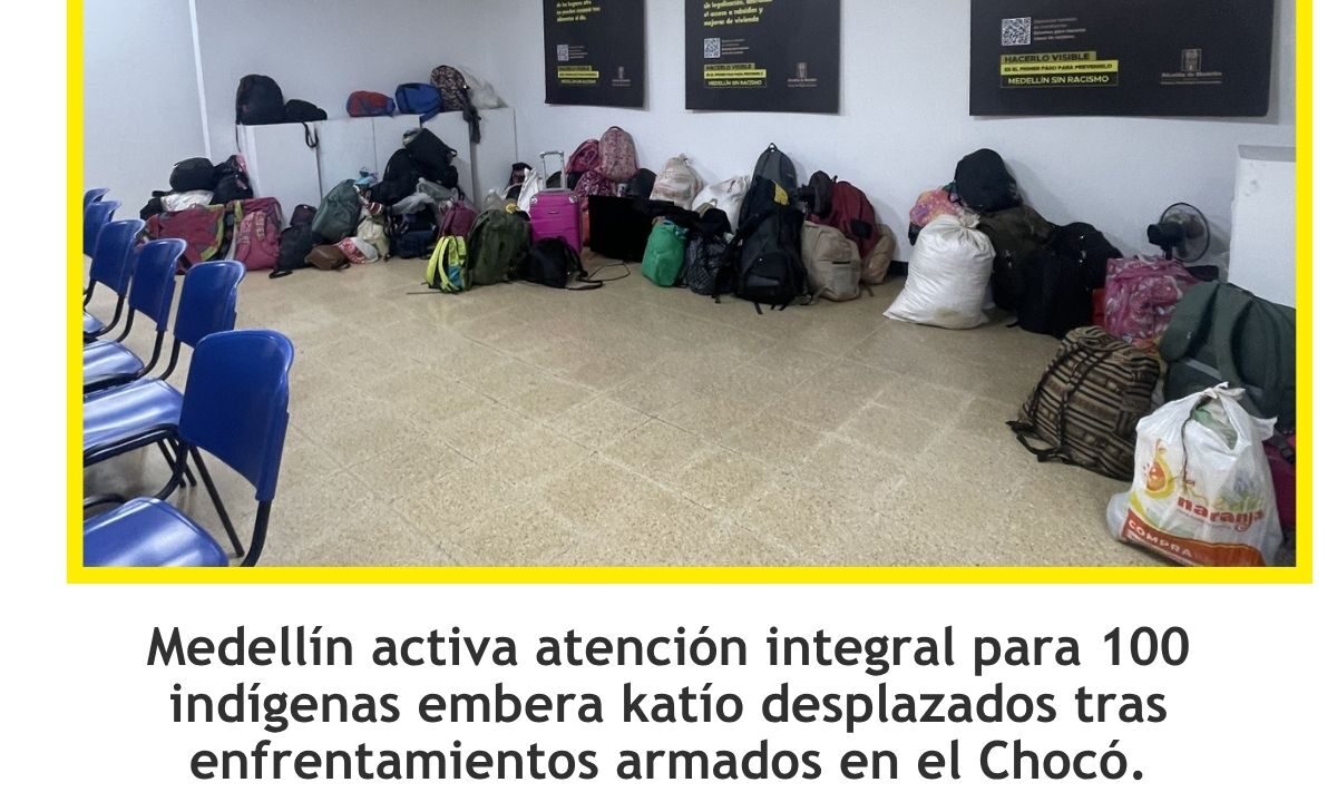 Medellín atiende a desplazados embera katío del Chocó