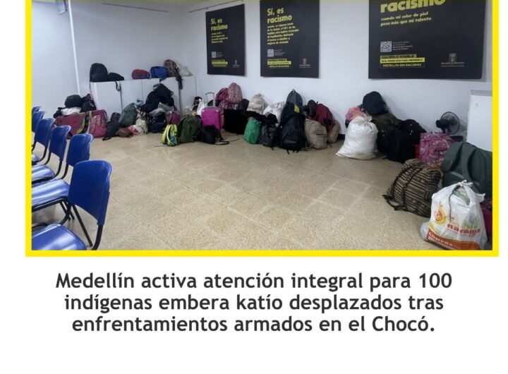 Medellín atiende a desplazados embera katío del Chocó
