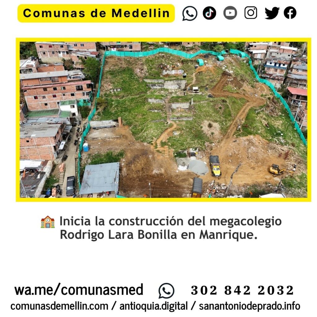 Construyen megacolegio Rodrigo Lara Bonilla en Manrique