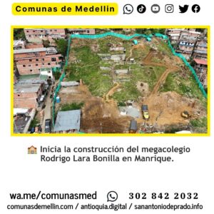 Construyen megacolegio Rodrigo Lara Bonilla en Manrique