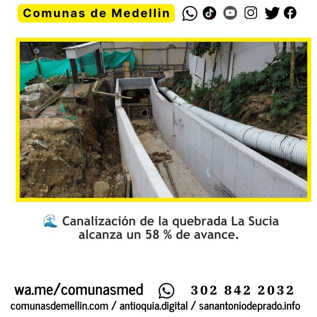 Obras en la quebrada La Sucia alcanzan el 58 %