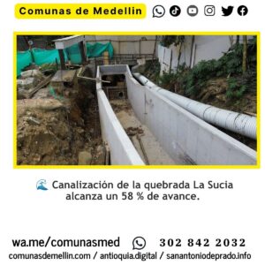 Obras en la quebrada La Sucia alcanzan el 58 %