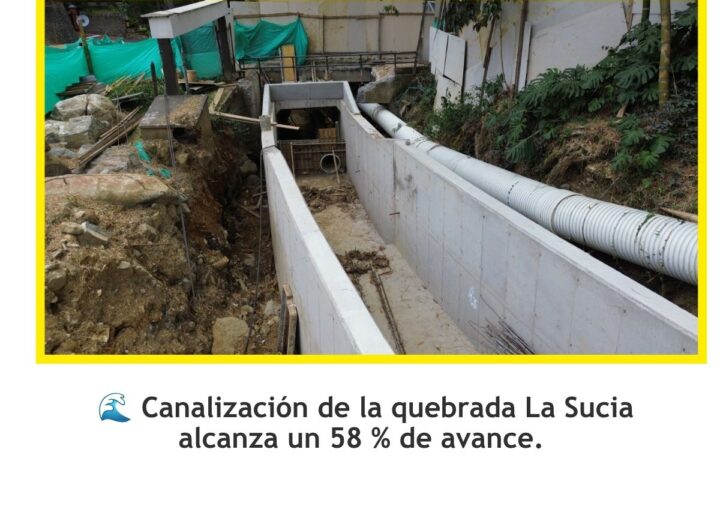 Obras en la quebrada La Sucia alcanzan el 58 %