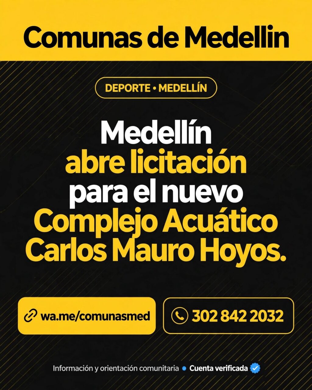 Licitación para el complejo acuático Carlos Mauro Hoyos
