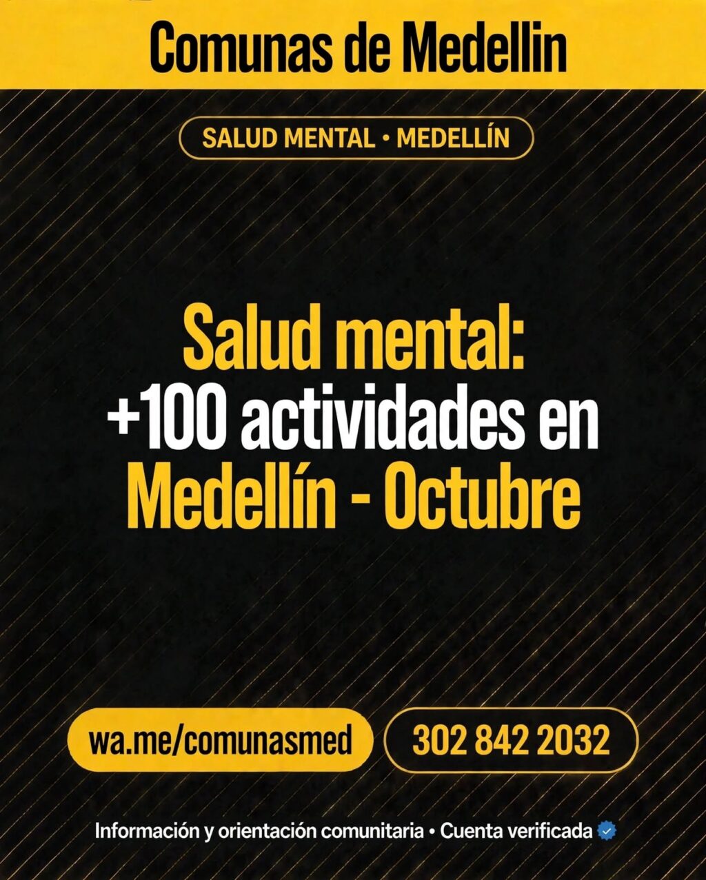 Medellín fortalece la salud mental con 100 actividades