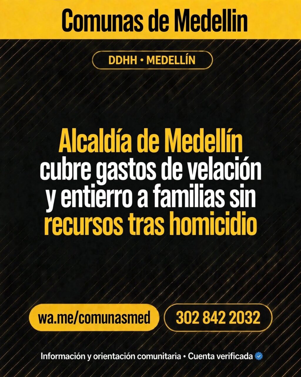 Medellín refuerza apoyo integral a víctimas de homicidio
