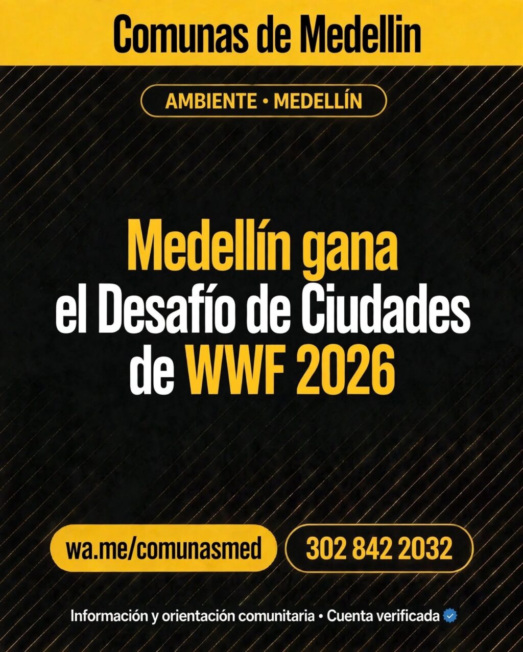 Medellín gana el Desafío de Ciudades de WWF 2026