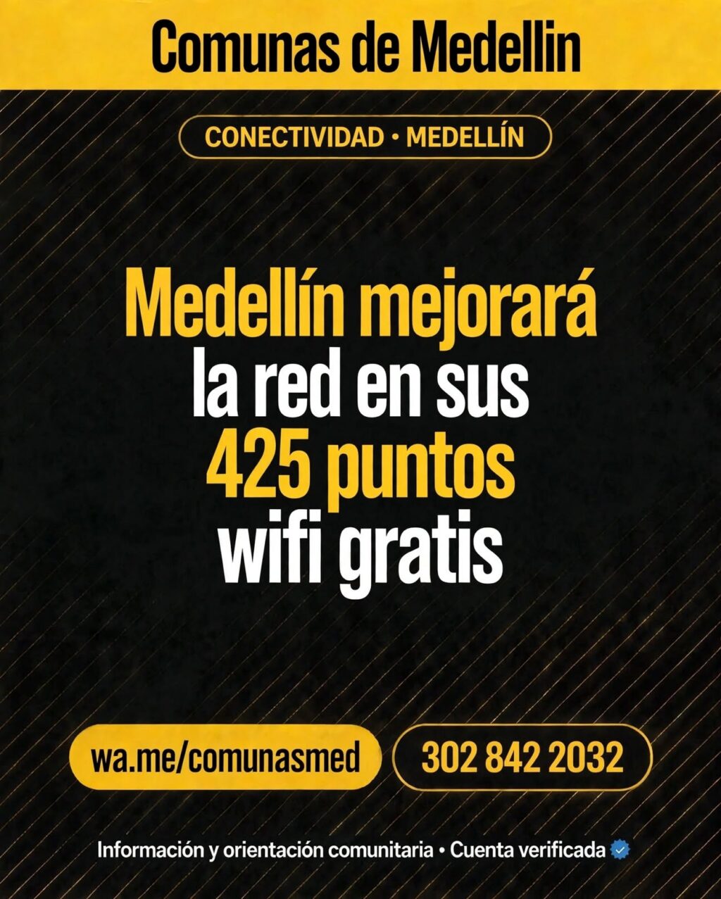 Medellín mejorará la red en sus 425 puntos wifi gratis
