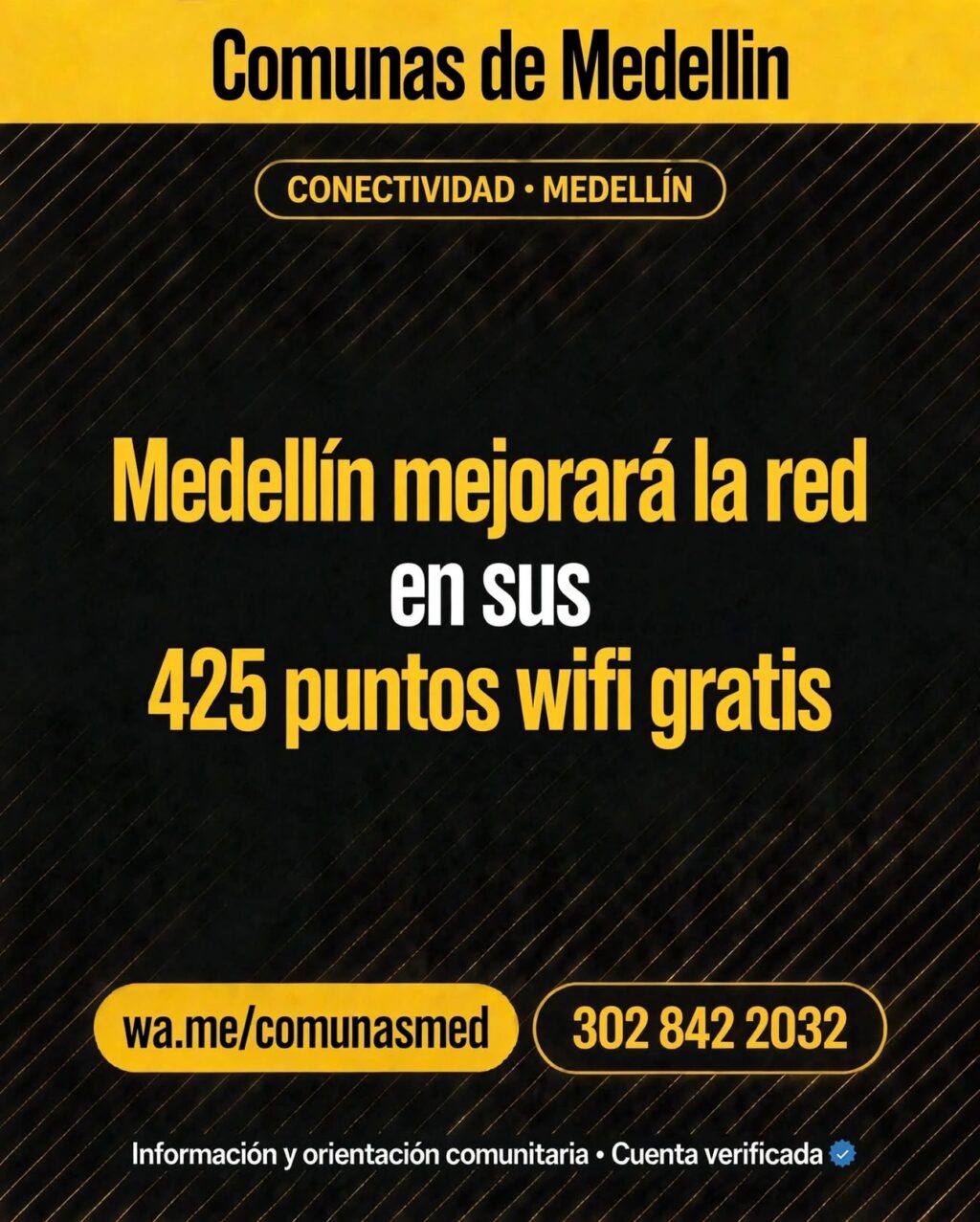 Medellín mejorará la red en sus 425 puntos wifi gratis