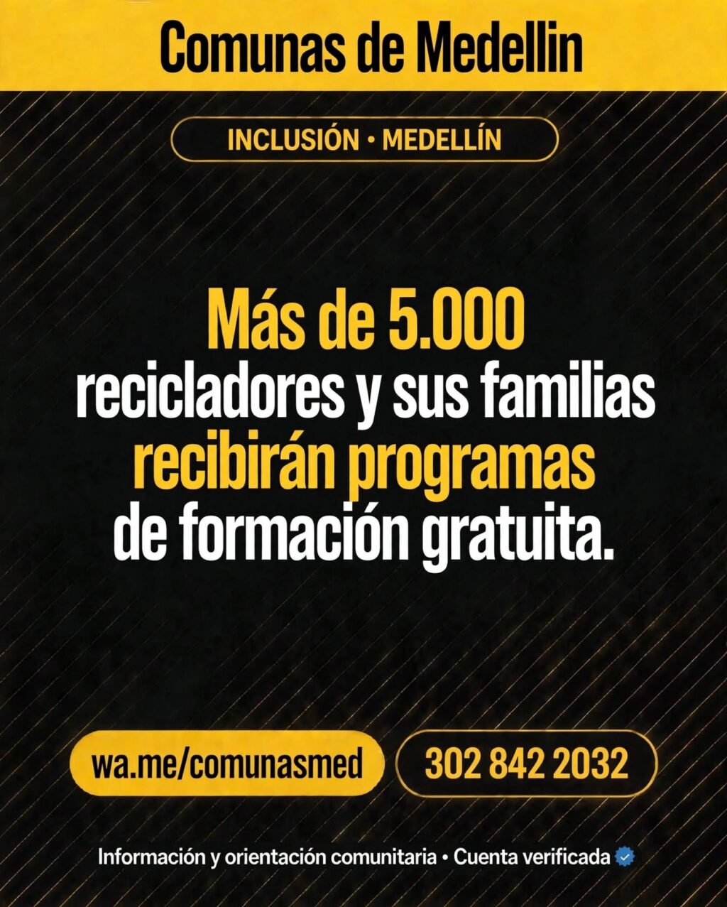 Formación y lectura para 5.000 recicladores en Medellín