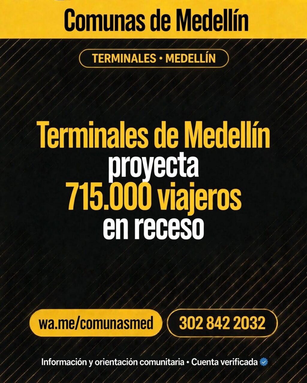 Terminales de Medellín proyecta 715.000 viajeros en receso
