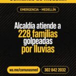 Alcaldía atiende a 228 familias golpeadas por lluvias