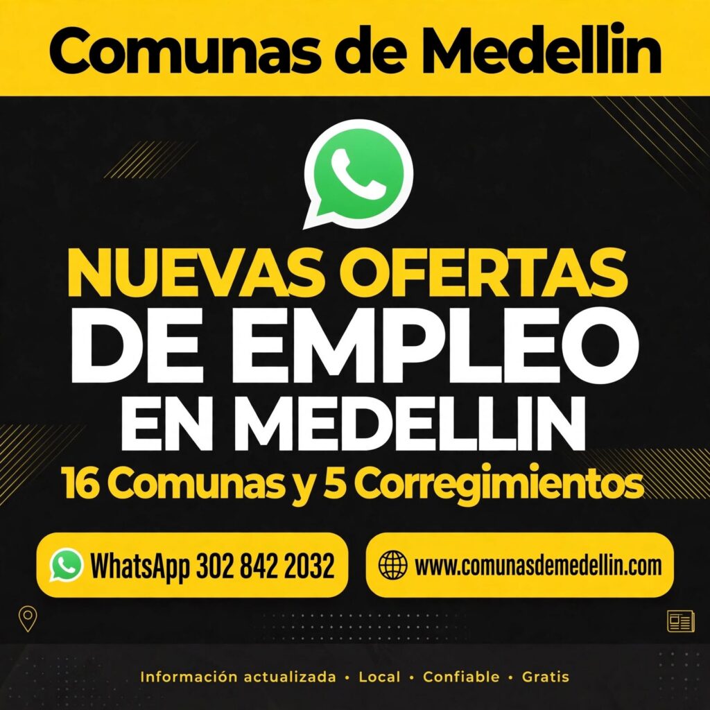 Nuevas vacantes laborales de la Alcaldía de Medellín