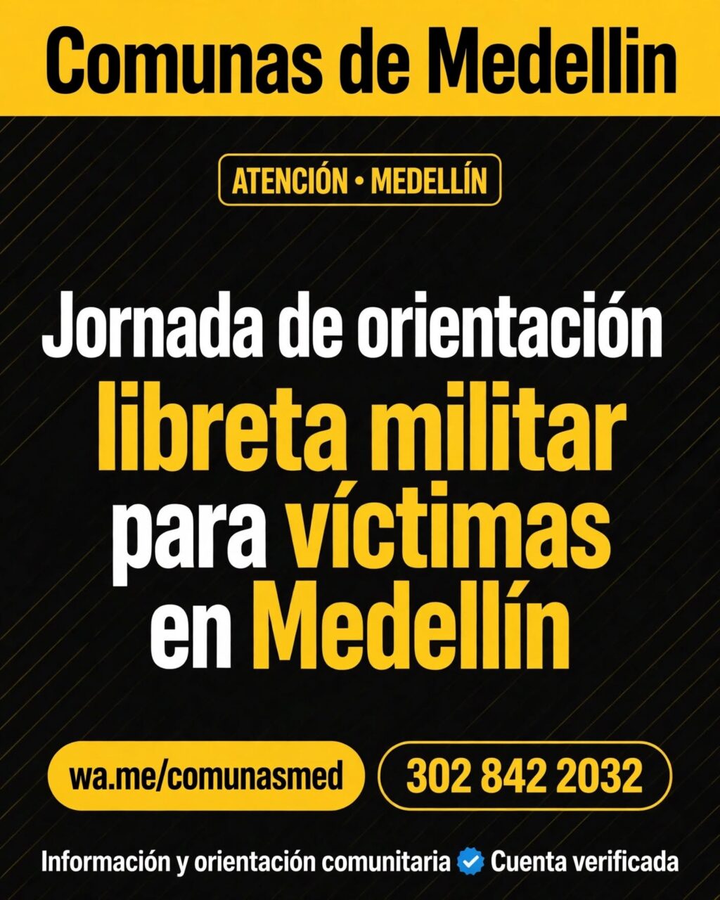 Jornada de libreta militar para víctimas en Medellín