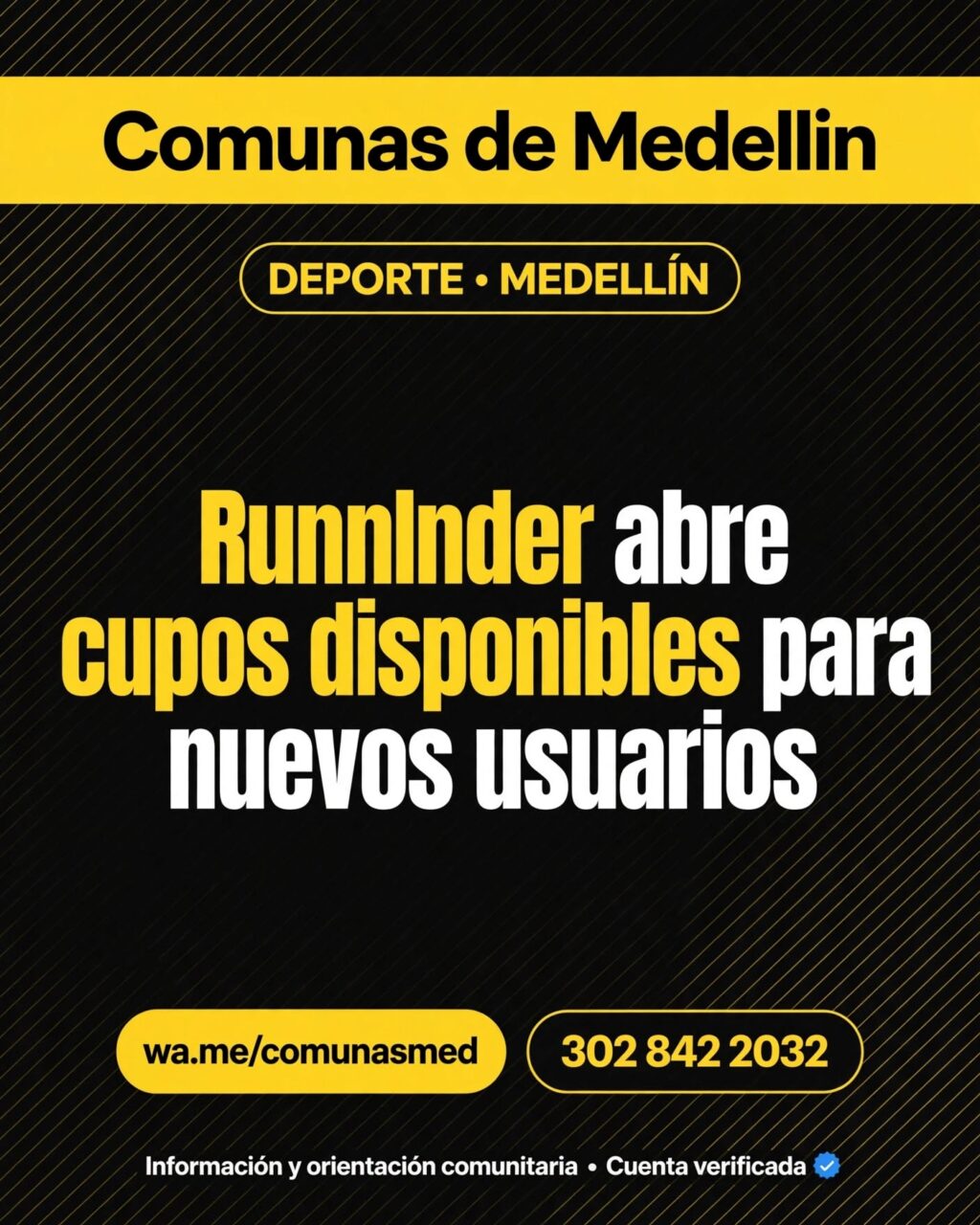 Cupos abiertos en RunnInder para runners en Medellín