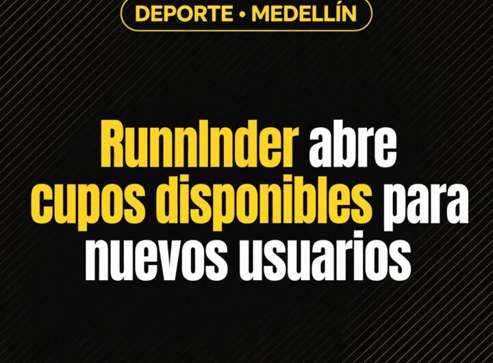 Cupos abiertos en RunnInder para runners en Medellín