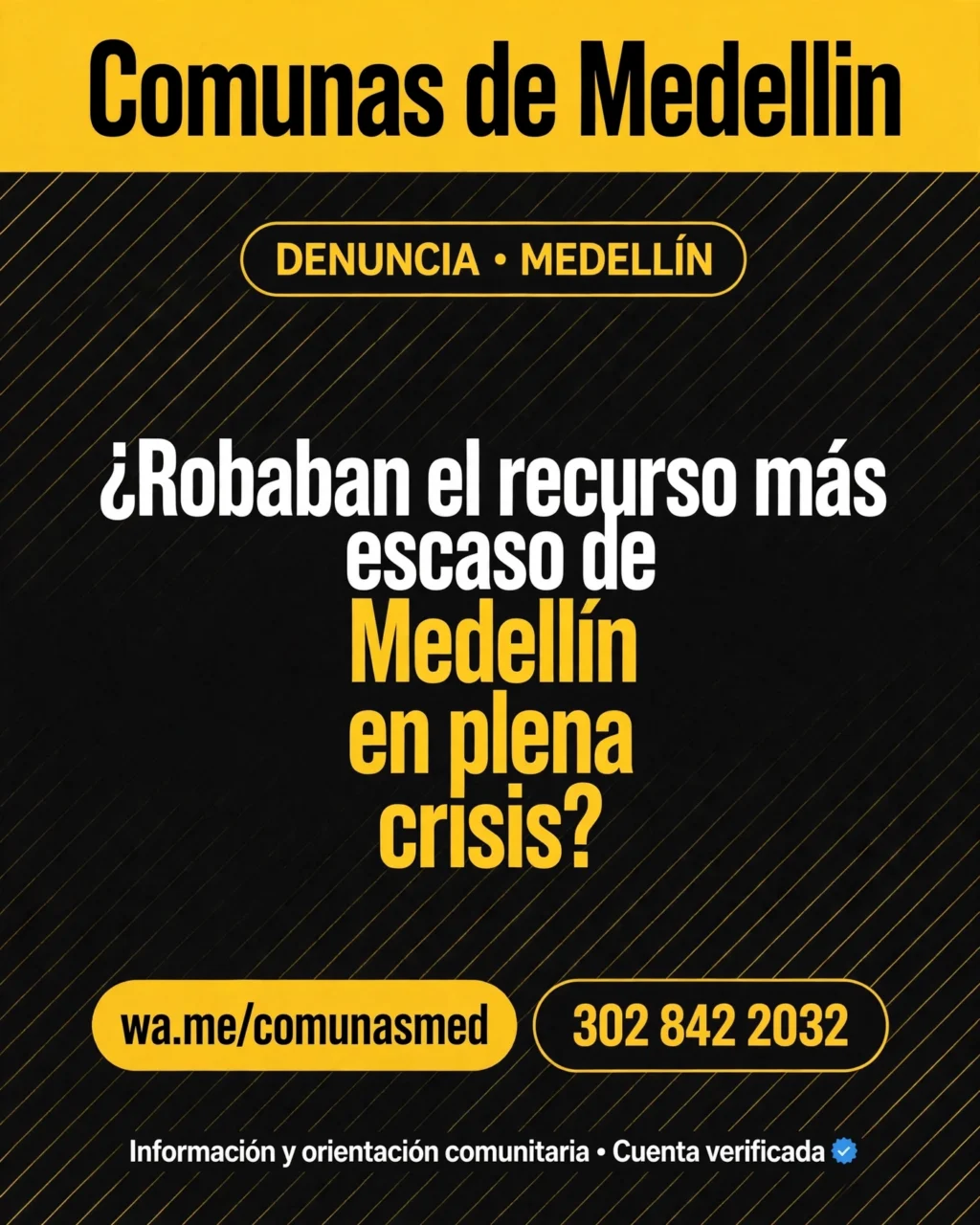 Caen 5 personas por robar agua en sequía en Medellín