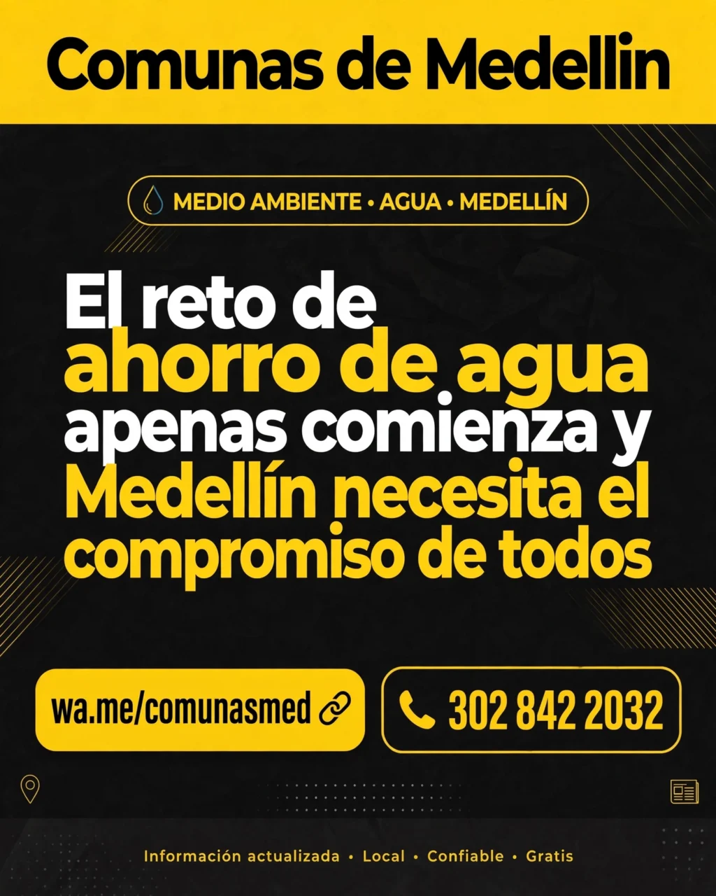 Medellín debe ahorrar agua para evitar cortes de EPM