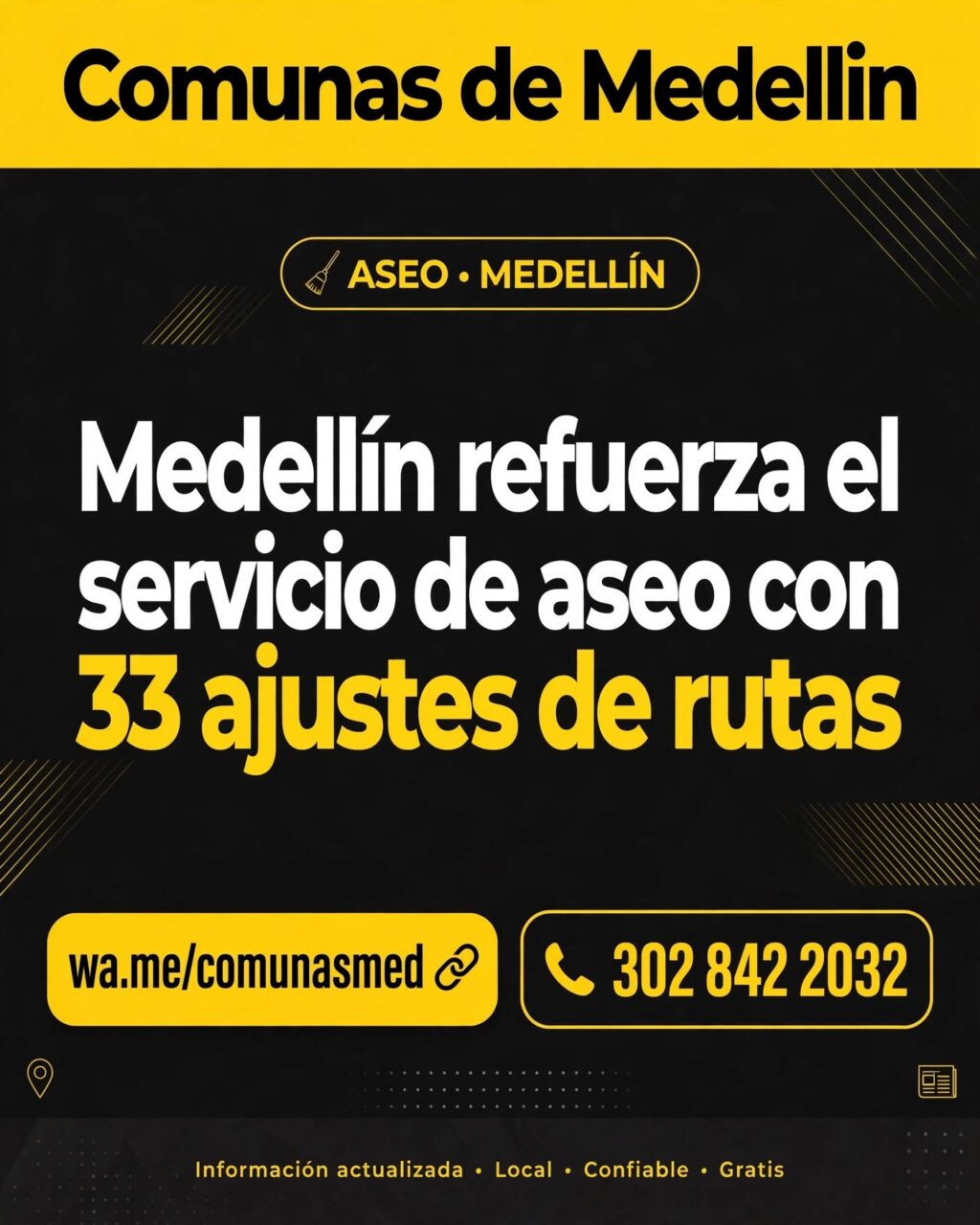 Medellín realizó 33 ajustes a sus rutas de barrido