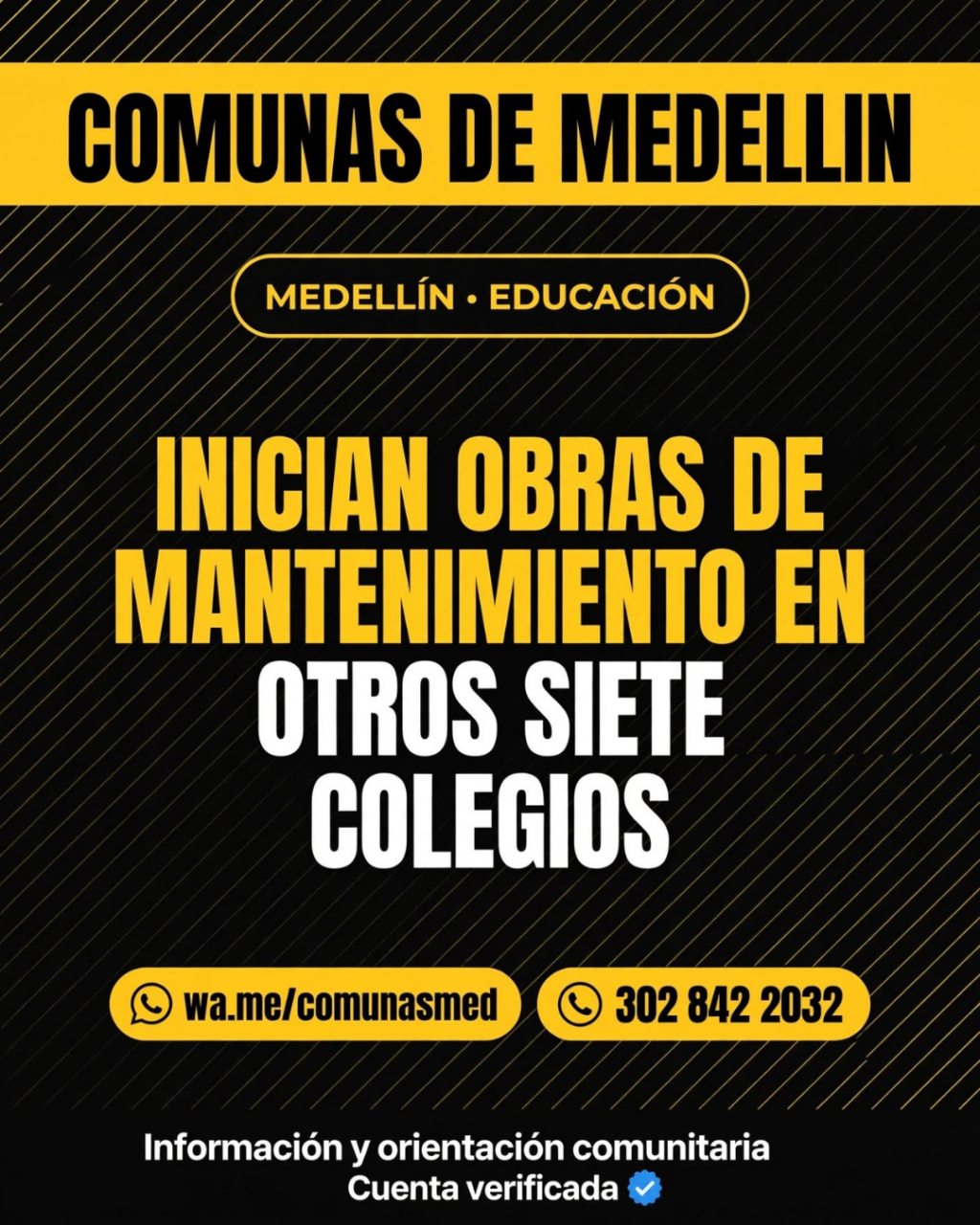 Mantenimiento en siete colegios de Medellín