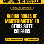Mantenimiento en siete colegios de Medellín