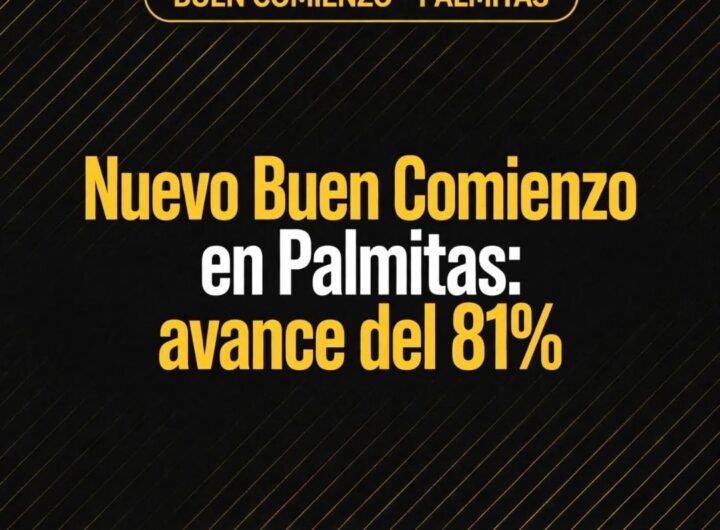 Nuevo Buen Comienzo en Palmitas: avance del 81%