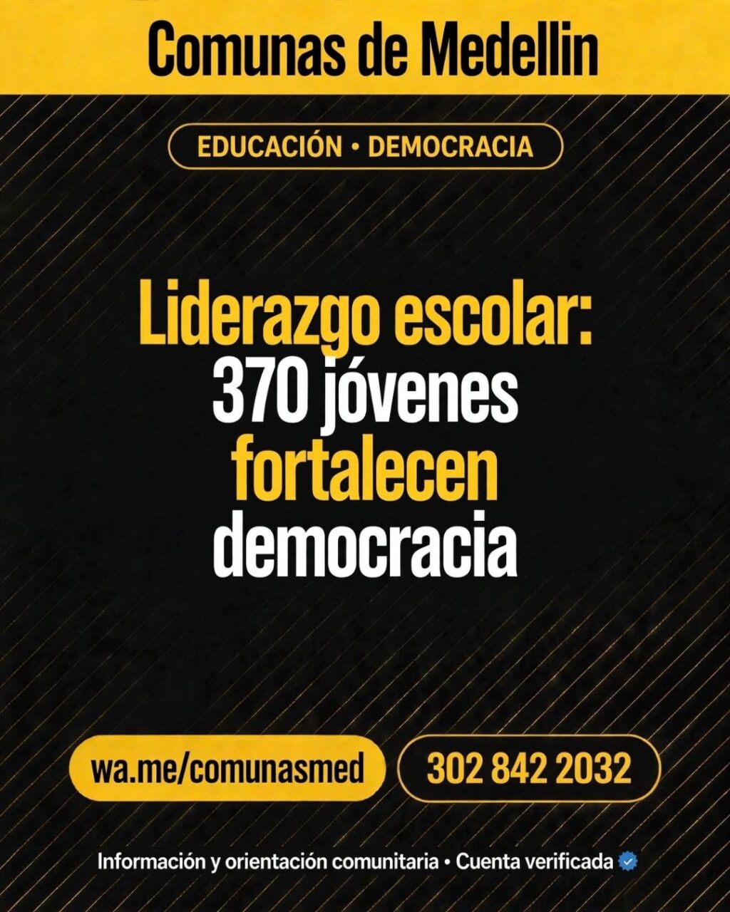 Liderazgo escolar: 370 jóvenes fortalecen democracia