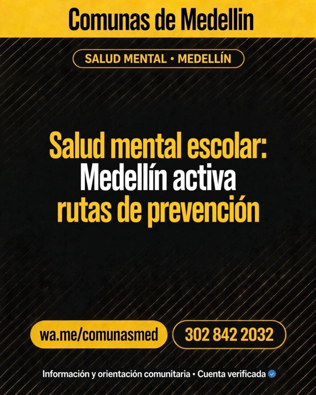 Salud mental escolar: Medellín activa rutas de prevención