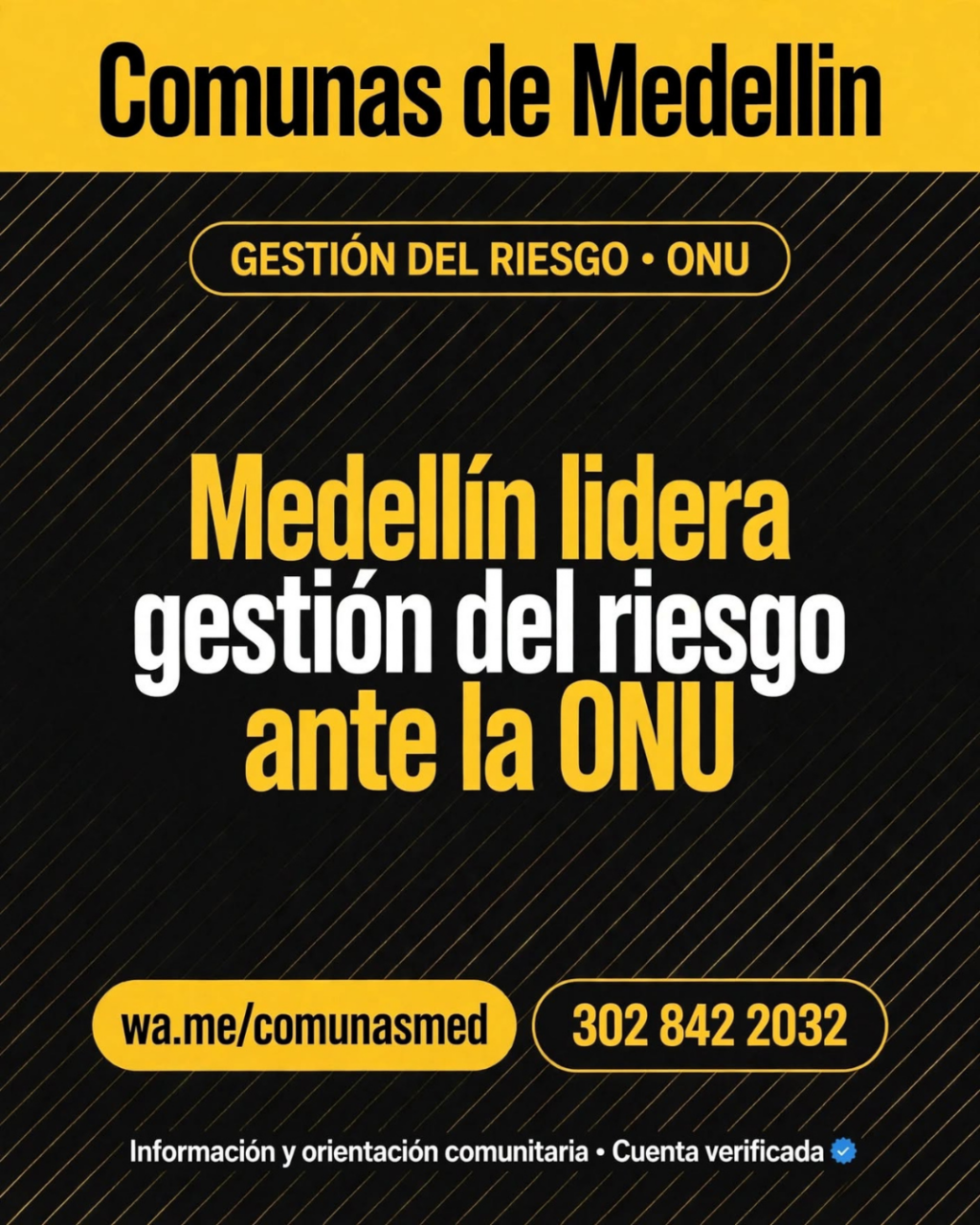 Medellín destaca gestión del riesgo ante la ONU