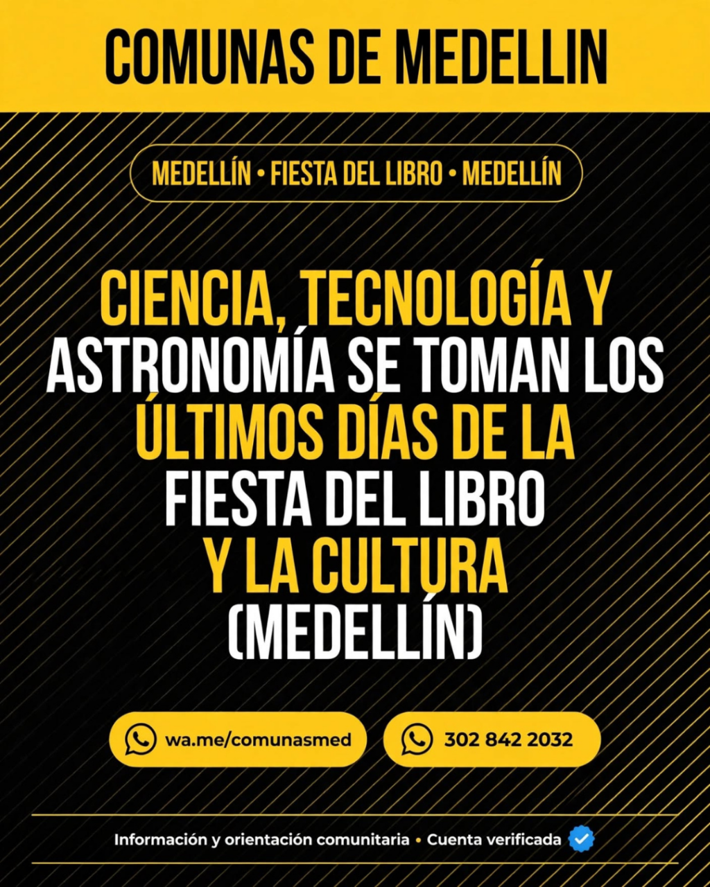 Ciencia y astronomía en la Fiesta del Libro 2026
