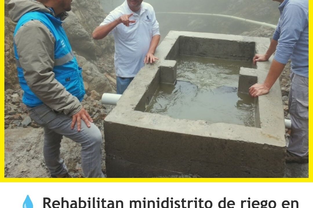 Rehabilitan minidistrito de riego en Palmitas