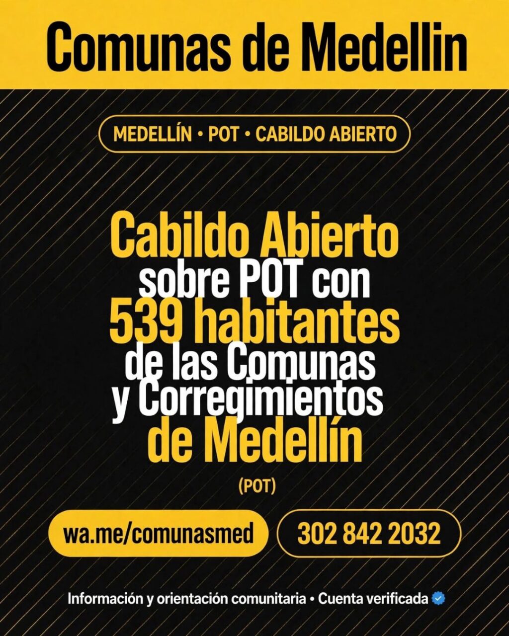 539 ciudadanos debaten ajuste del POT en Medellín
