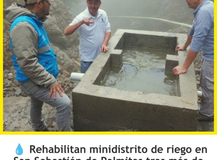 Rehabilitan minidistrito de riego en Palmitas