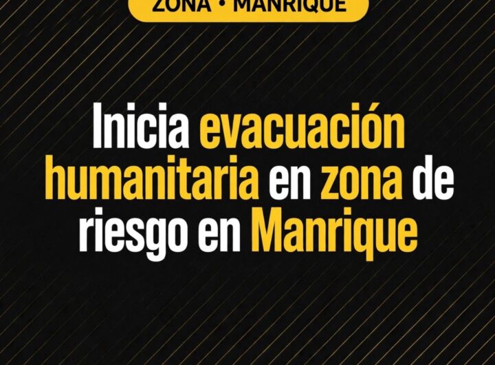 Evacuación por riesgo alto en Manrique El Jardín