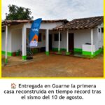 Antioquia entrega primera vivienda tras sismo