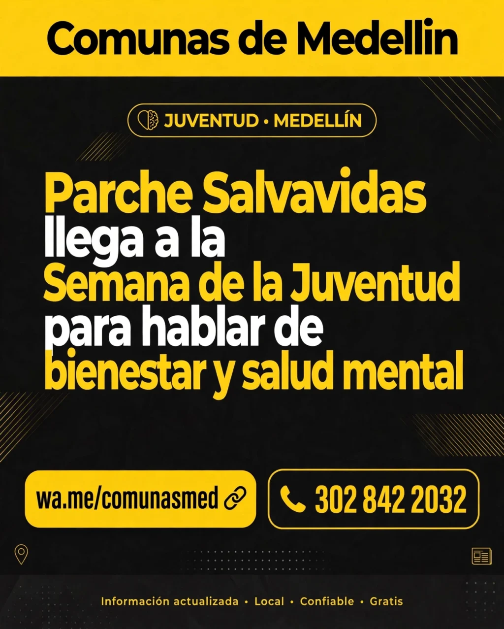 Parche Salvavidas de salud mental en la Semana de Juventud