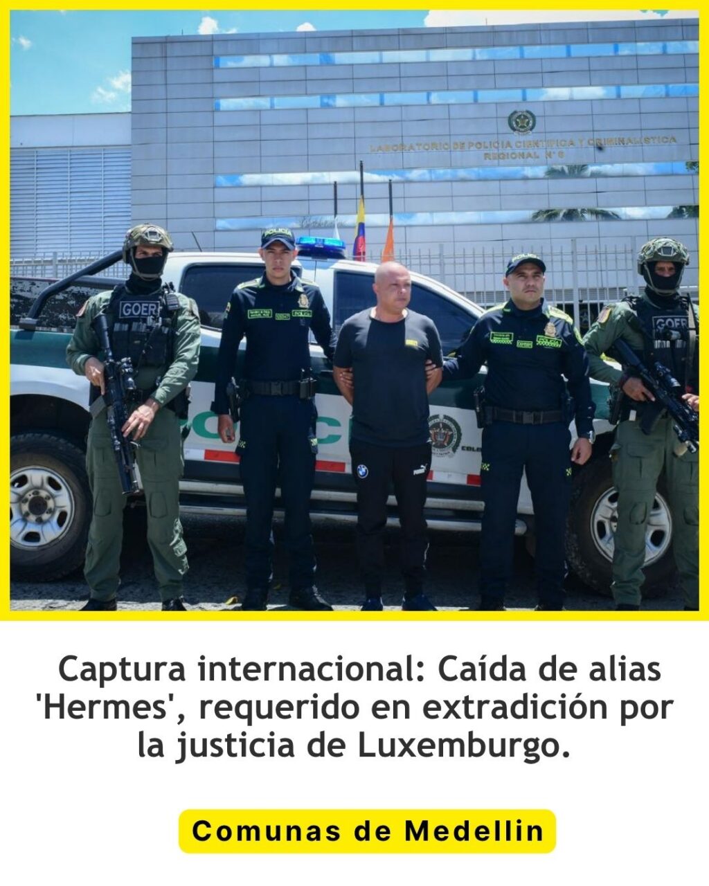 Capturan a alias Hermes por narcotráfico transnacional