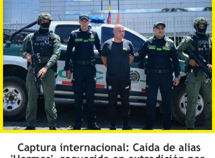 Capturan a alias Hermes por narcotráfico transnacional