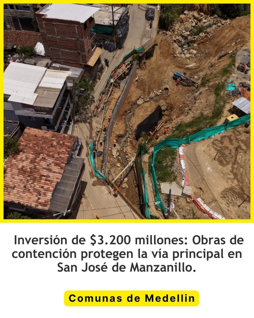 Avanza la obra vial en quebrada La Guayabala de Medellín